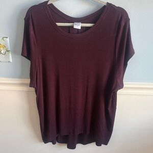 Athleta Deep Burgundy Short Sleeve Top